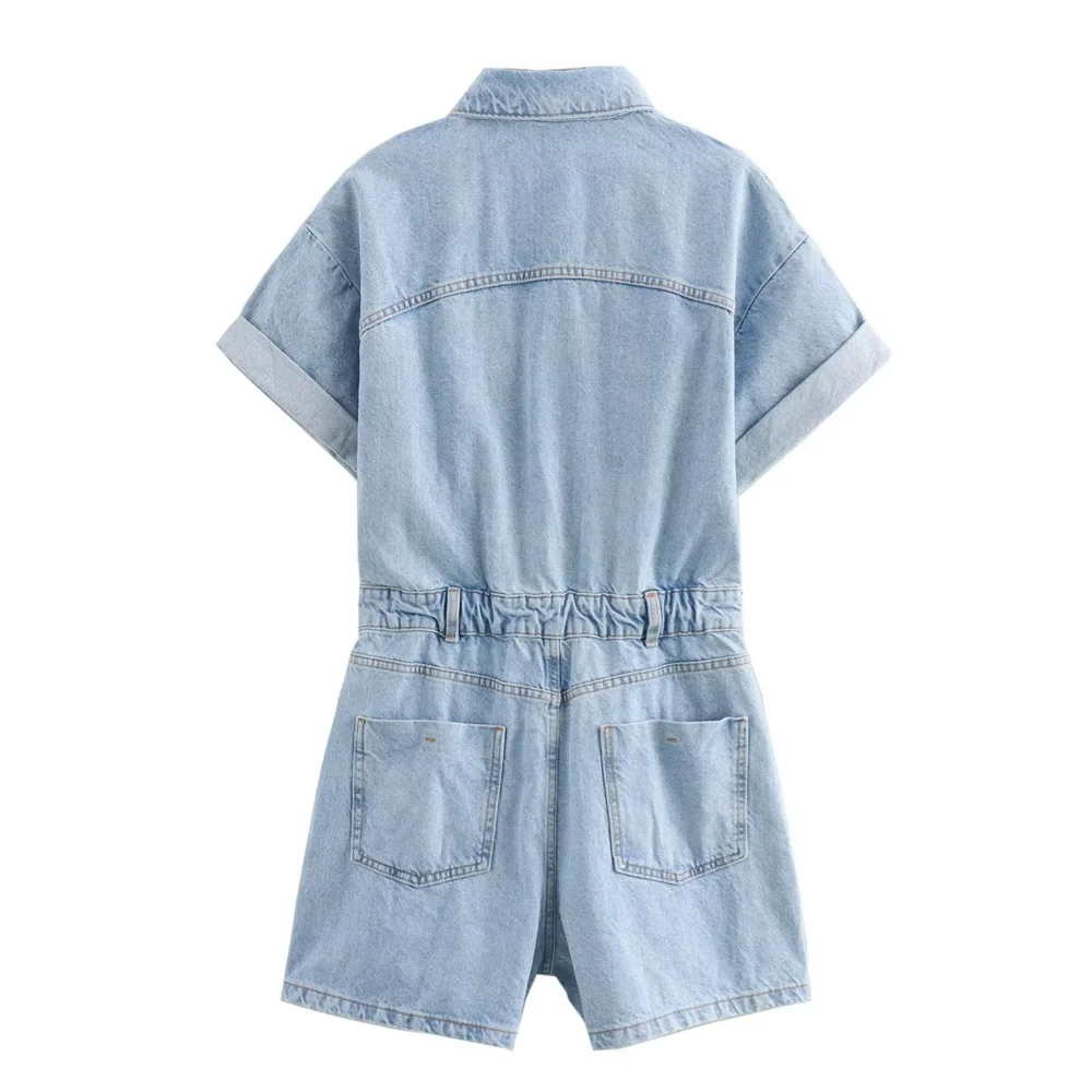 kf-S1524b8b3d9ae4ddeb4e6649a431fbea8V-European-And-American-Style-2024-Summer-Women-s-Clothing-New-Fashion-Casual-Temperament-Solid-Color-Denim