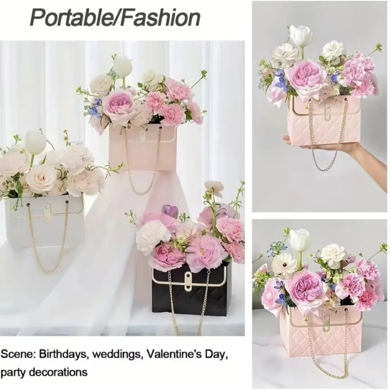 kf-S298fbb6b343d4e37a763b5a3d93e19dbj-10pcs-Portable-Flower-Box-Rose-Flowers-Packaging-Box-Wrapping-Paper-Bouquet-Bucket-Florist-Flower-Shop-Wedding