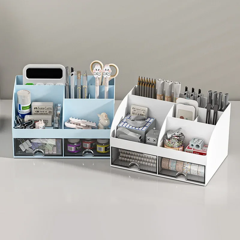 kf-S2f48104d47be4bca9725f1a84a6ea3baK-Desktop-Organizer-With-Drawers-Desk-Organizer-Tabletop-Makeup-Storage-Box-Smooth-And-Sturdy-Office-Supplies-Storage