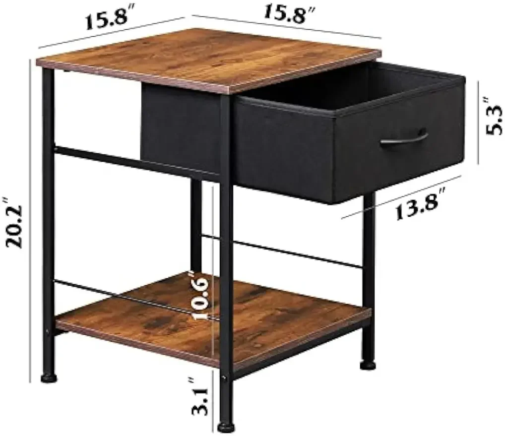 kf-S3234bec490cf428994a38b2b1991d8afW-Nightstand-Set-of-2-End-Table-with-Fabric-Storage-Drawer-and-Open-Wood-Shelf-Bedside-Furniture