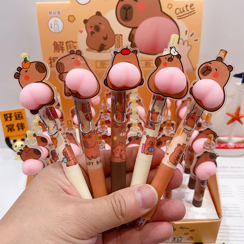 kf-S41c1f857fce2456bb3609d4119593cccs-Kawaii-Capybara-Cartoon-Butt-Gel-Pens-0-5mm-Cute-Funny-Ballpoint-Pen-Stationery-Press-Pens-Kids