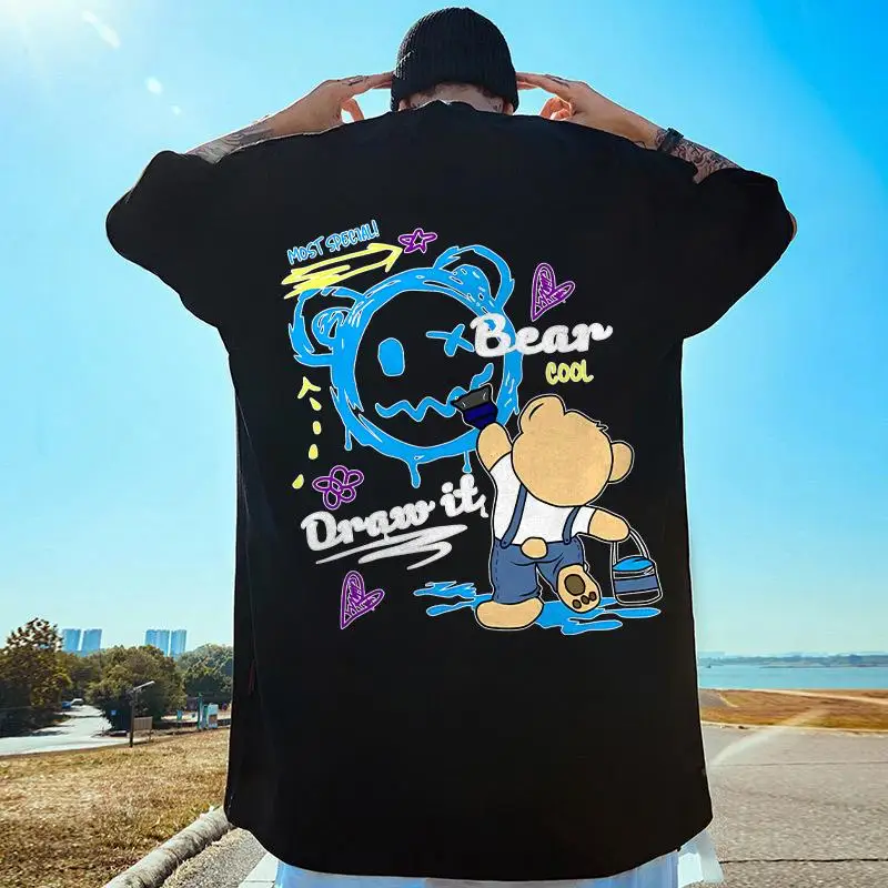 kf-S4b3d95a7152047a2b2422de39d0a8811M-Simple-Fashion-Men-s-T-Shirt-Color-Print-Oversized-T-Shirt-For-Men-Summer-Loose-Casual