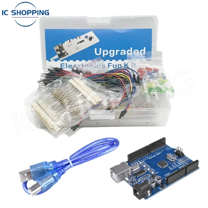 kf-S60aa3250d7fe4d5a87ecf4e112ef08e2N-830Pcs-DIY-Electronics-Starter-Kit-For-Arduino-UNO-R3-Includes-Breadboard-Tie-points-and-Electronic-Components