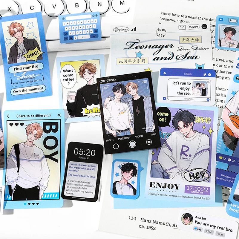 kf-S83a231cfff5c4df7959bca5c5cd21f870-Mr-Paper-30PCS-bag-Anime-Cartoon-Character-Sticker-DIY-Collage-Scrapbook-Diary-Decoration-Decorative-Tape-Stickers
