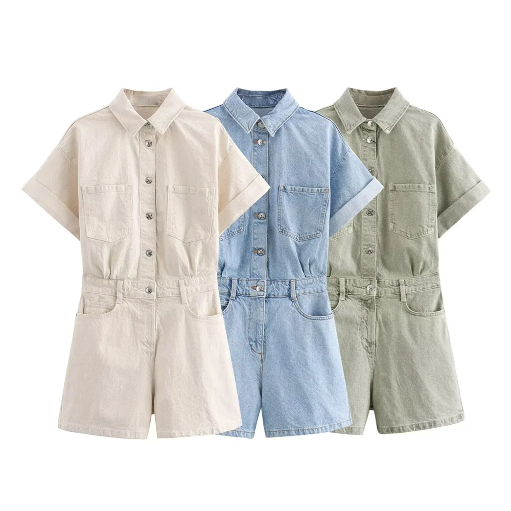 kf-S8efd938638ba43caa4316ab040d8caacx-European-And-American-Style-2024-Summer-Women-s-Clothing-New-Fashion-Casual-Temperament-Solid-Color-Denim