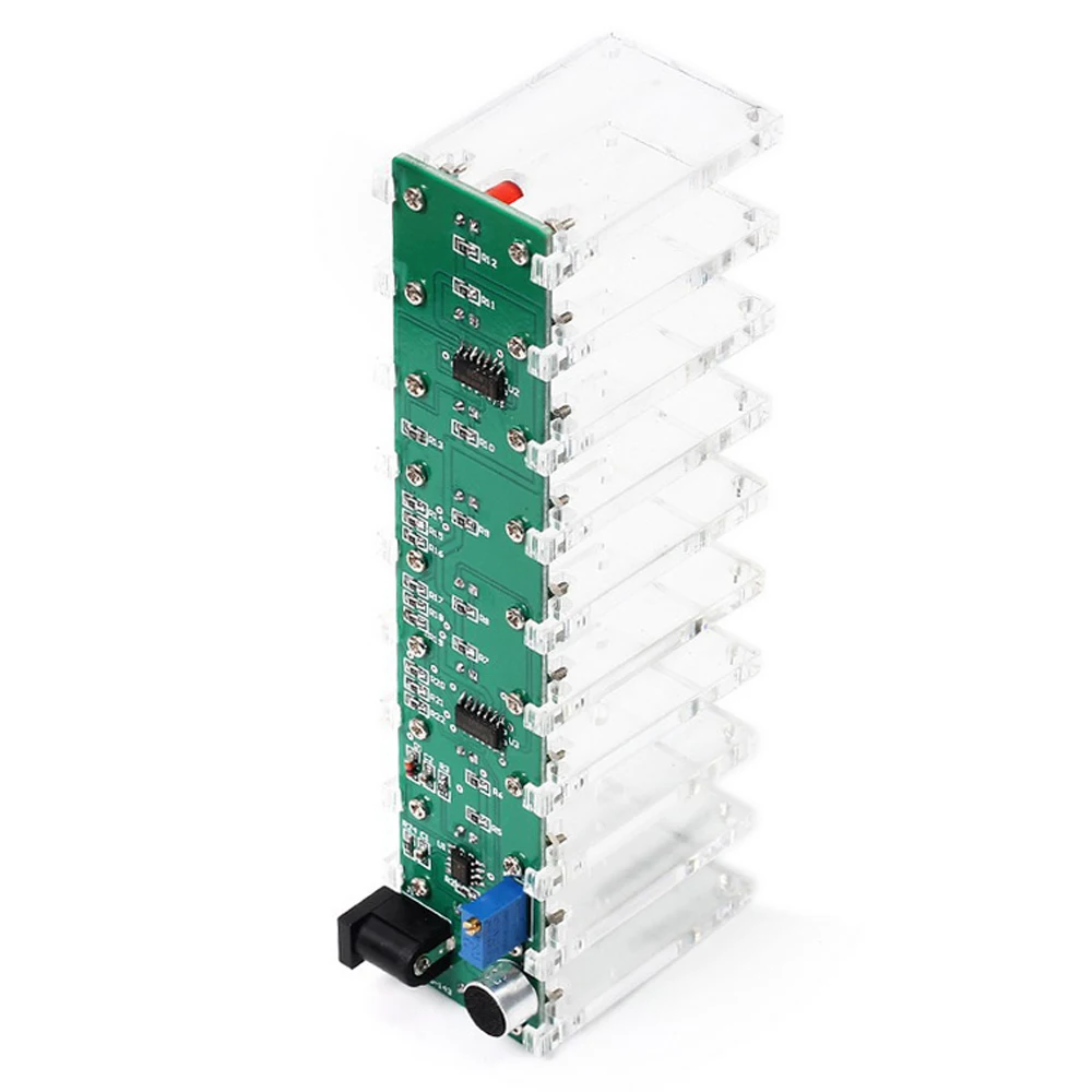 kf-S91295ecabe7546b8829b2046b52a0ff8W-DIY-Sound-Control-LED-Music-Spectrum-Electronic-Kit-Crystal-Column-Audio-Display-PCB-Soldering-Practice-Kit