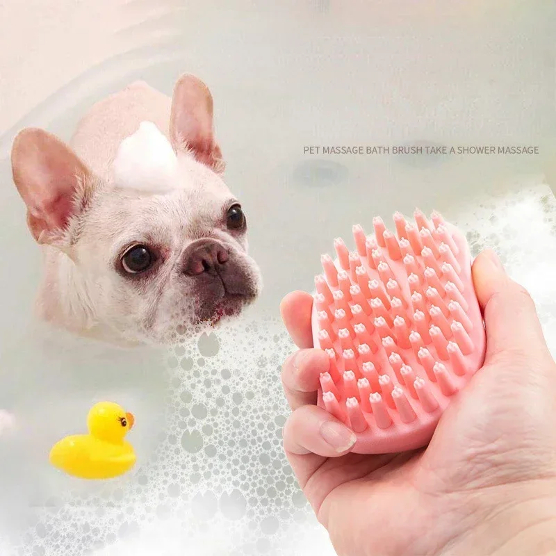 kf-S969dfd8b087845a096264e9fc10fc7faM-Pet-Bath-amp-Massage-Brush-Great-Grooming-Comb-for-Dogs-Cats-Soft-Rubber-Bristles-Gently-Removes