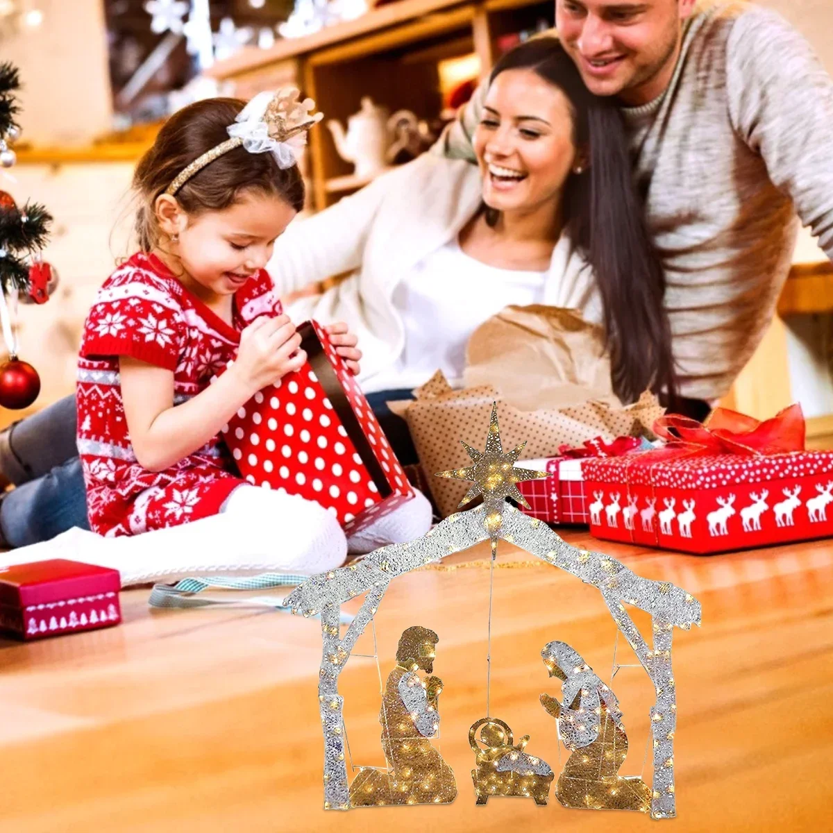 kf-Sa91be7652f1a4e77be89a32a376d9723M-NewOutdoor-Nativity-Set-Weather-Resistant-Outdoor-Nativity-Scene-Silhouette-with-Metal-Stake-Yard-Sign-Decorative-Garden