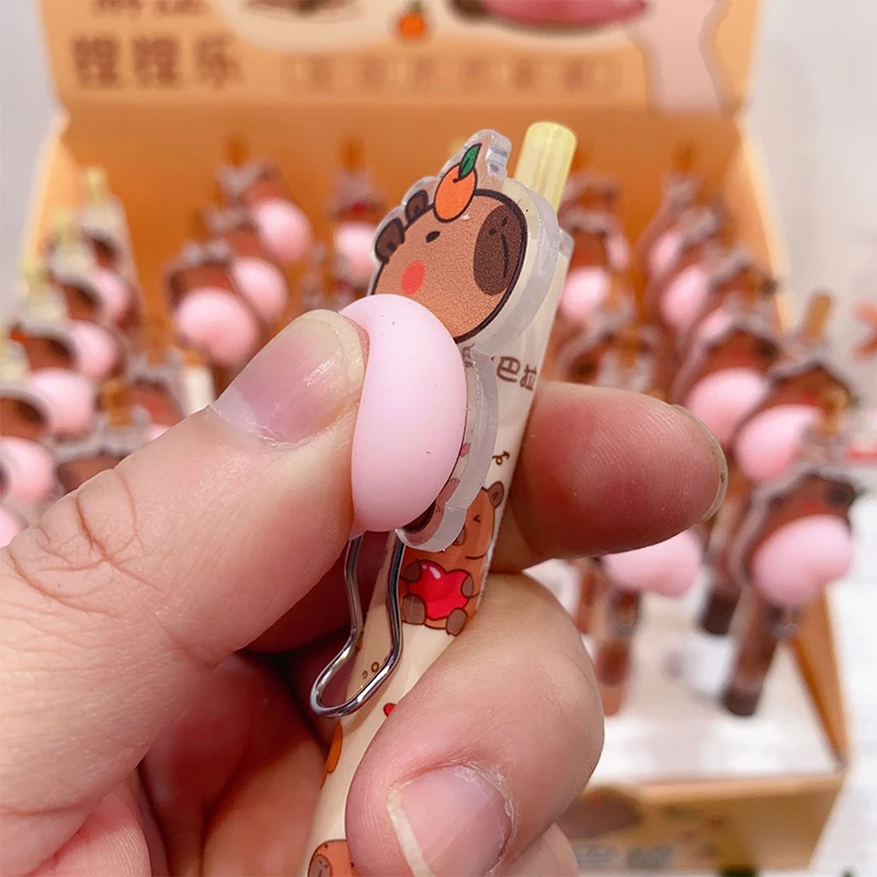 kf-Scca69f61bb5a4387a621a5d17c2264f9c-Kawaii-Capybara-Cartoon-Butt-Gel-Pens-0-5mm-Cute-Funny-Ballpoint-Pen-Stationery-Press-Pens-Kids