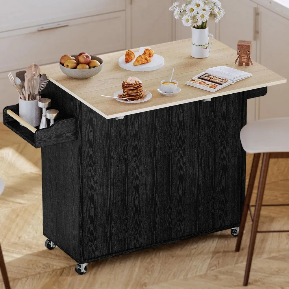 kf-Sce2e2af8633145948382368898871eff6-Kitchen-Island-with-Storage-Rolling-Kitchen-Island-on-Wheels-with-Drop-Leaf-Charging-Station-Open-Spice