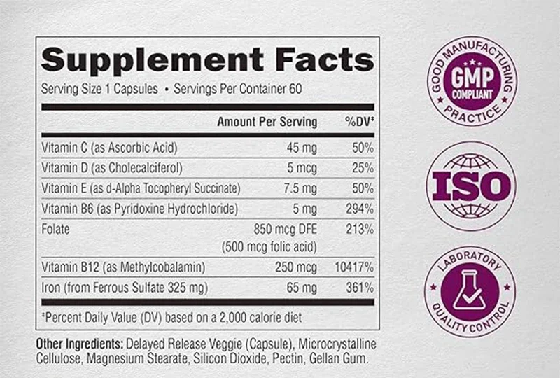 kf-Sceba06bfa75c47959fb6a38cb6cb21cae-Women-s-Iron-Supplement-Iron-325mg-ferrous-sulfate-Highly-Absorbent-Vitamin-C-D3-B6-B12-and