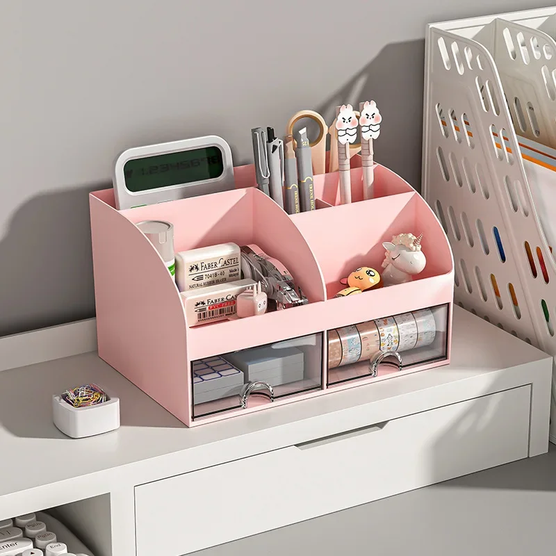 kf-Sd3bada14d6aa475ca0b3143985d94c68T-Desktop-Organizer-With-Drawers-Desk-Organizer-Tabletop-Makeup-Storage-Box-Smooth-And-Sturdy-Office-Supplies-Storage