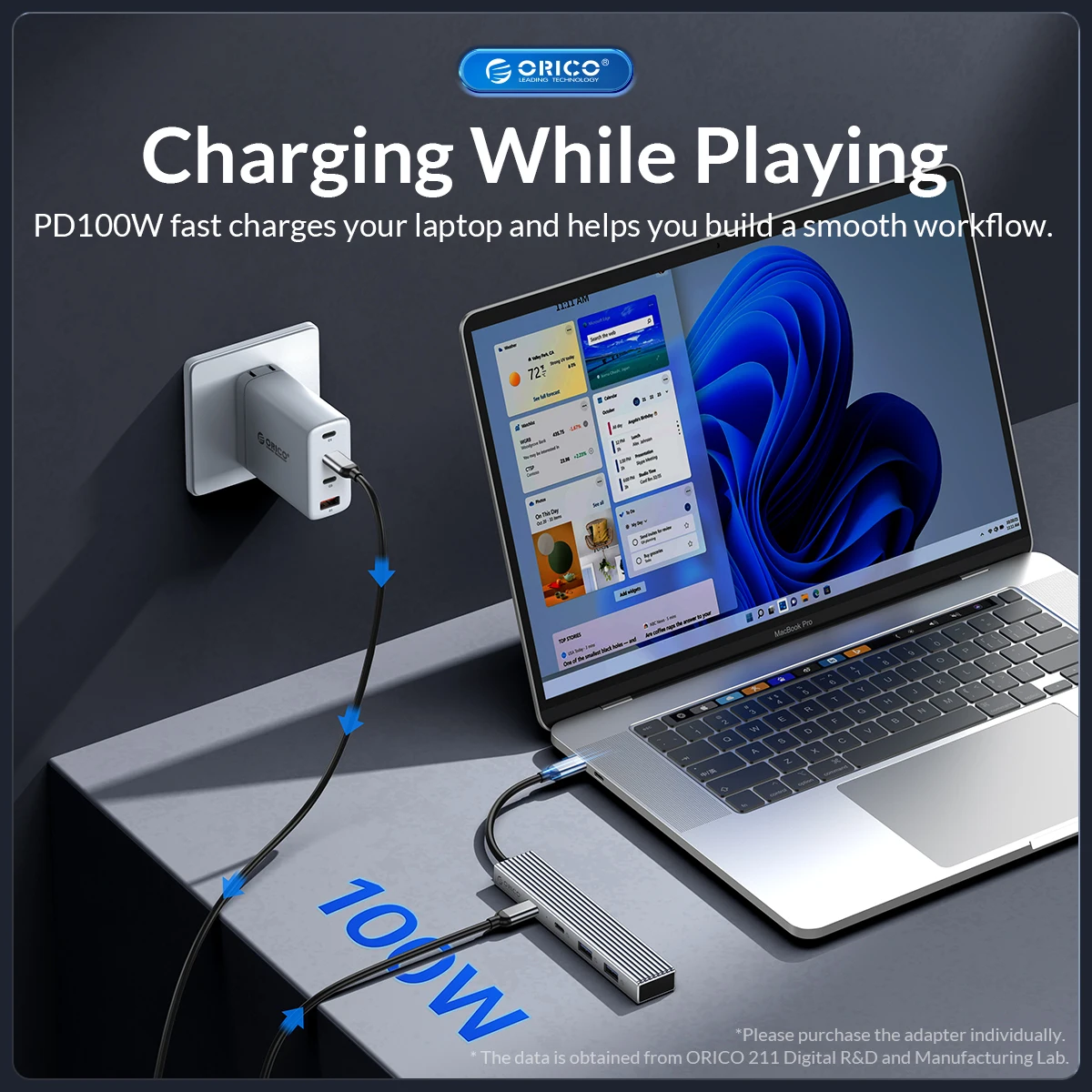 kf-Sdf3fe8406e0940e2a2d8437a4235af9c8-ORICO-Type-C-USB-3-2-10Gbps-HUB-4-USB-A-Ports-PD100-Splitter-OTG-Adapter