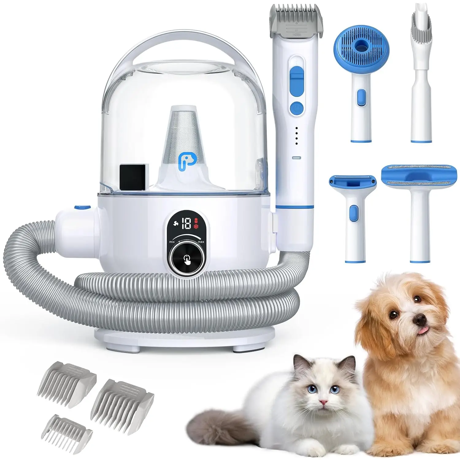 kf-S09ac43ed88fc4cce9c09e924164b1f53I-Dog-Grooming-Kit-with-2L-Vacuum-Suction-99-Pet-Hair-Professional-Pet-Grooming-Vacuum-Kit-with