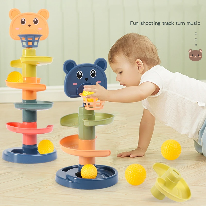 kf-S392b3de0362a4d0c8da99047d8b9bbdbZ-Montessori-Baby-Toys-Rolling-Ball-Pile-Tower-Finger-Skill-Training-Educational-Games-Rotating-Stacking-Track-Infants