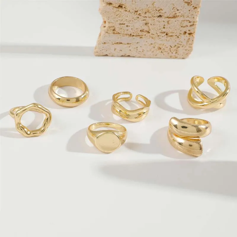 kf-S43bff9812ea344a09fe470506183633bT-6Pcs-Set-Gold-Color-Smooth-Geometric-Open-Rings-Set-For-Women-Exaggerated-Metal-Irregular-Thick-Chunky
