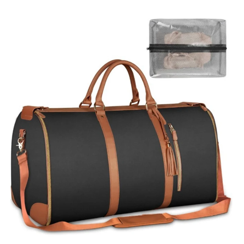 kf-S91436cba6d094fff94e3cebce7e05985i-New-style-ear-pocket-suit-bag-2-in-1-Waterproof-PU-Leather-Garment-Duffel-Bag-Convertible