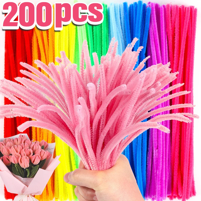 kf-S940c24ab0567482bb2d0e0aecc9a9799d-200-100pcs-Chenille-Stems-Stick-Kids-DIY-Creative-Chenille-Stem-Pipe-Toys-Cleaners-Kids-Handmade-Colors