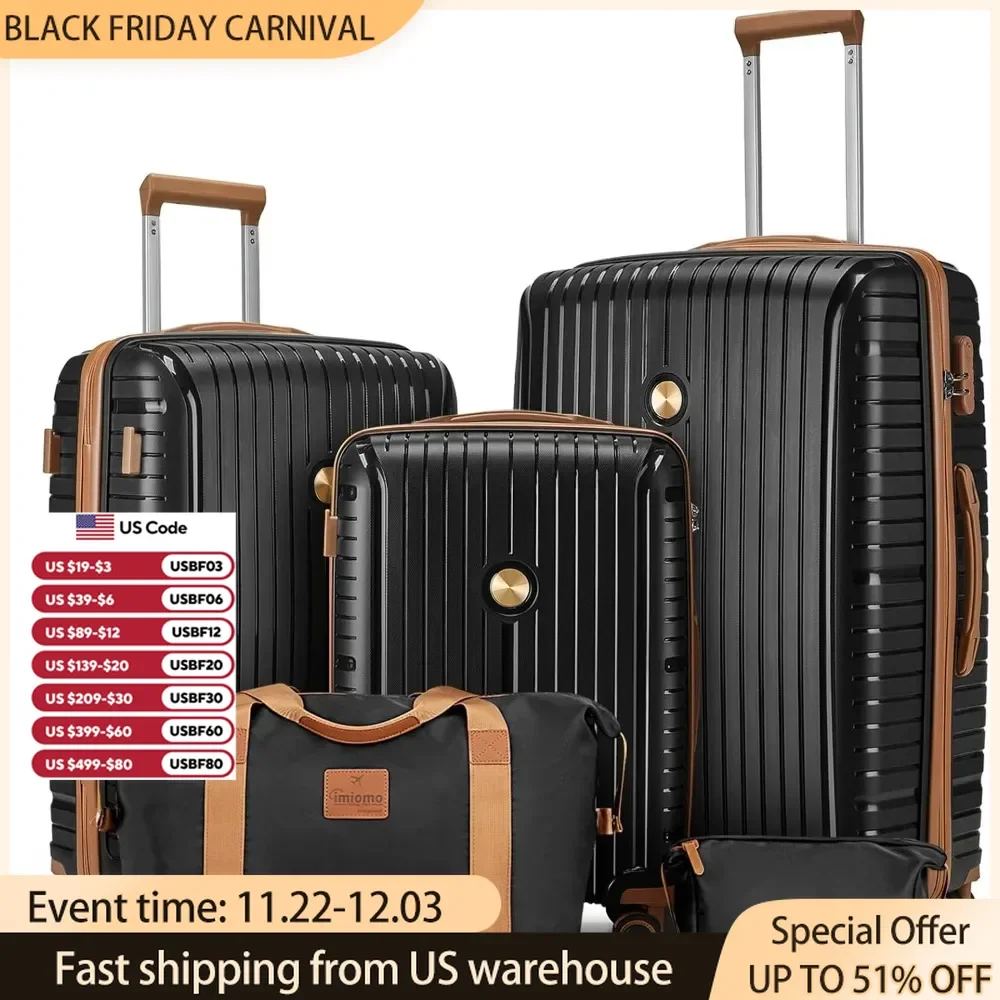kf-Scb36665b86ad48f1ae97c9836e4abb0c5-Luggage-Sets-5-Piece-Suitcase-Set-PP-Hardshell-Carry-on-Suitcase-Set-Travel-Suitcases-with-Double