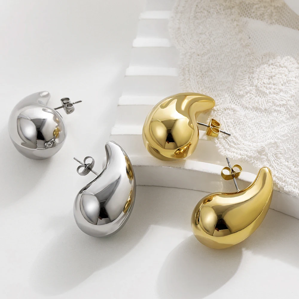 kf-Scf5e1989dfd049eaa228006edcd520cbr-Stainless-Steel-Gold-Plated-Tear-Drop-Earrings-Dupes-for-Women-Lightweight-Smooth-Metal-Waterdrop-Hoop-Earrings