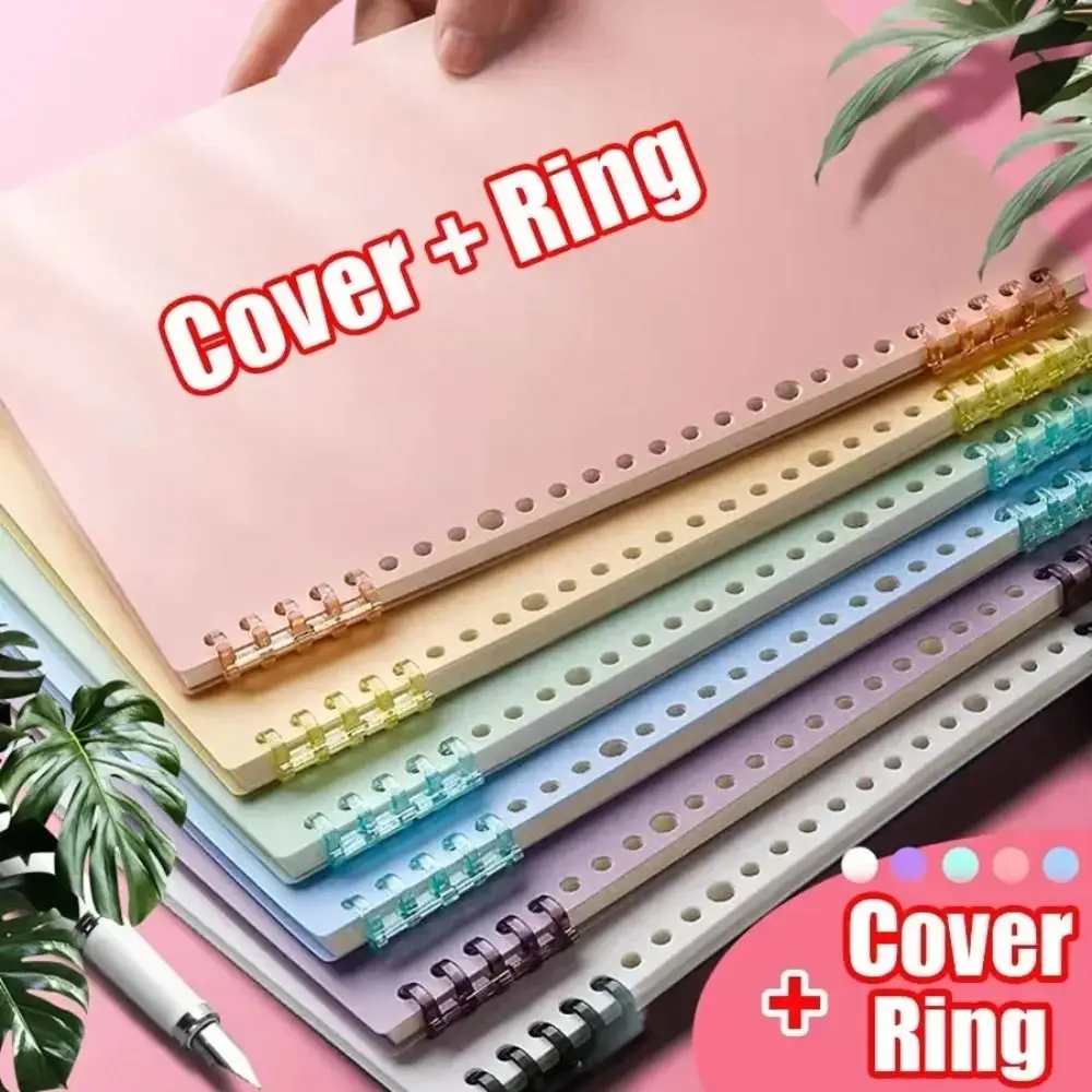 kf-Sf483890aaa0142b9977491d72cd2beacl-4Pcs-A4-A5-B5-Loose-leaf-Book-PP-CoverColorful-Binder-Spiral-Ring-Transparent-Plastic-Cute-Stationery