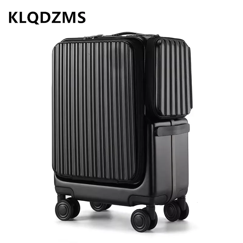 kf-S3bca87ec74e74799bf39f10135be06aaj-KLQDZMS-Cabin-Suitcase-20-Inches-Multi-function-USB-Charging-Boarding-Box-Front-Opening-Trolley-Case-Carry