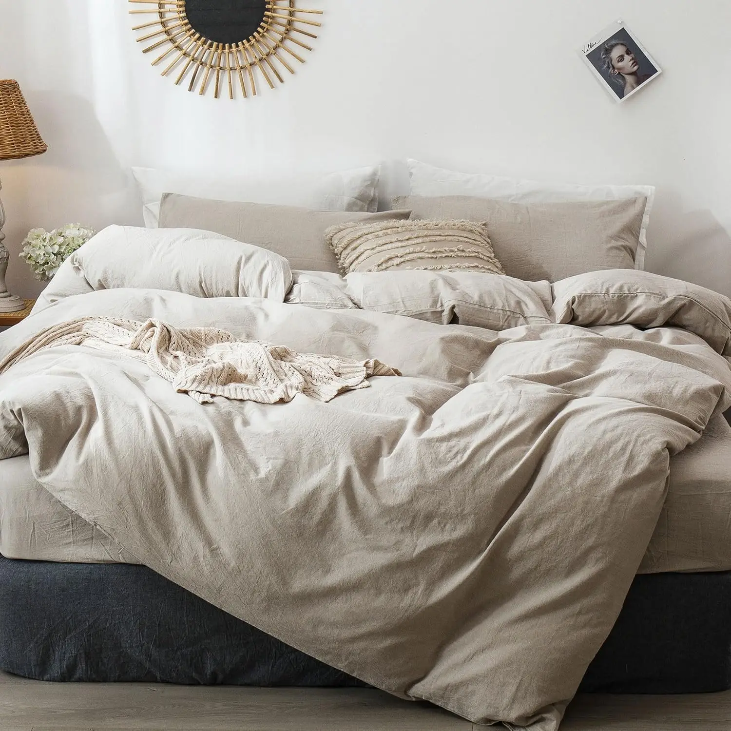 kf-S521913996eaf4f25b0bcaba38a74a9abM-NEW-Bedding-Duvet-Cover-Set-100-Washed-Cotton-Linen-Like-Textured-Breathable-Durable-Soft-Comfy-Tannish