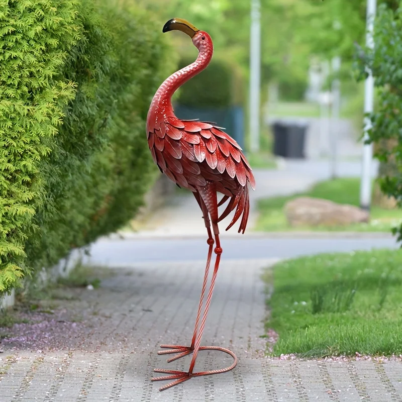 kf-Sbe2e682eb718426ab917e299a2b8b6992-Rustic-Metal-Flamingo-Garden-Decor-Large-Bird-Statue-For-Lawn-Backyard-Porch-Ornament-Single-Outdoor-Sculpture