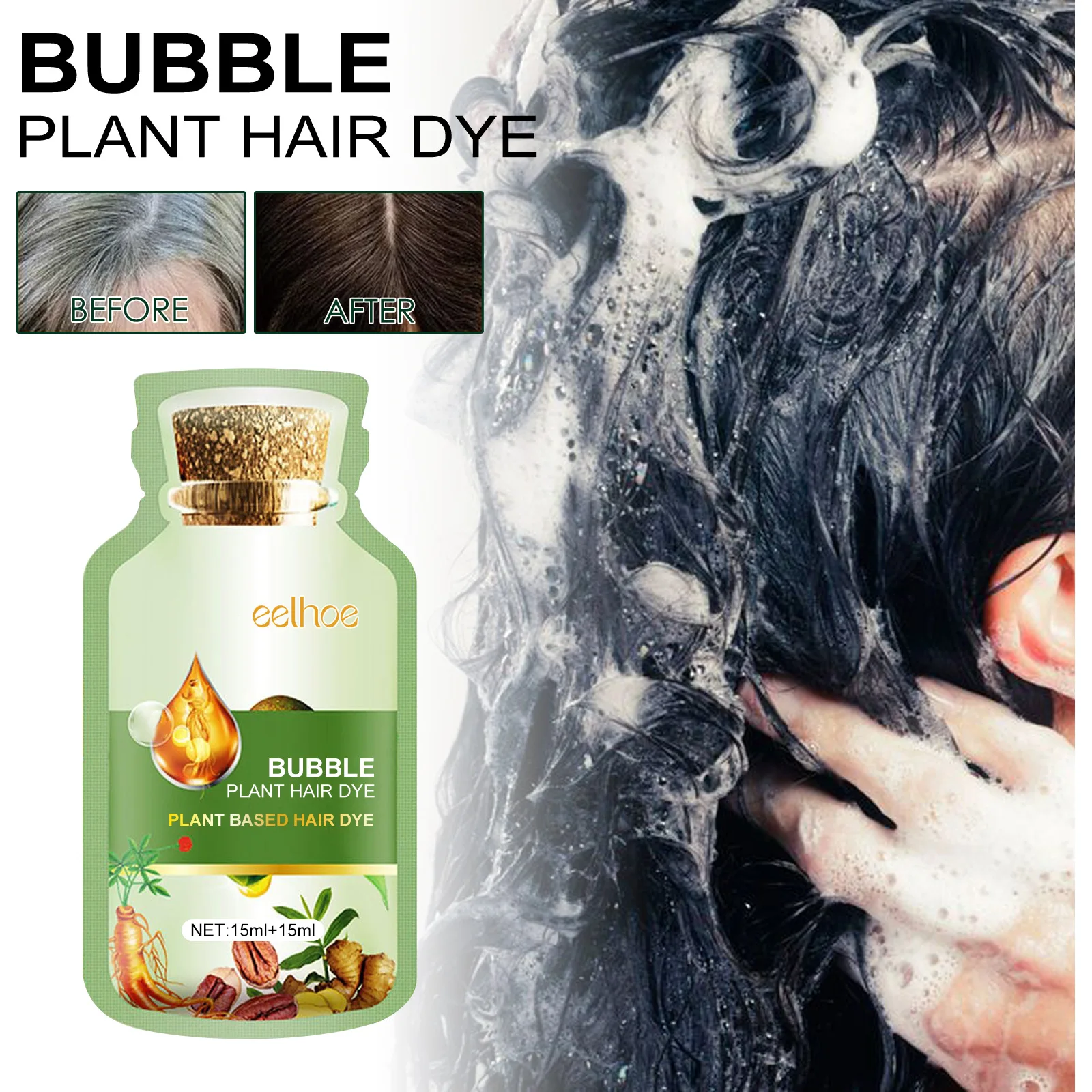 kf-A68013ea9f0314450a8daf594006a9fcfj-Eelhoe-10pcs-Herbal-Bubble-Hair-Dye-Shampoo-Foam-Fast-Cover-White-Hair-Grey-Dye-Repair-Scalp