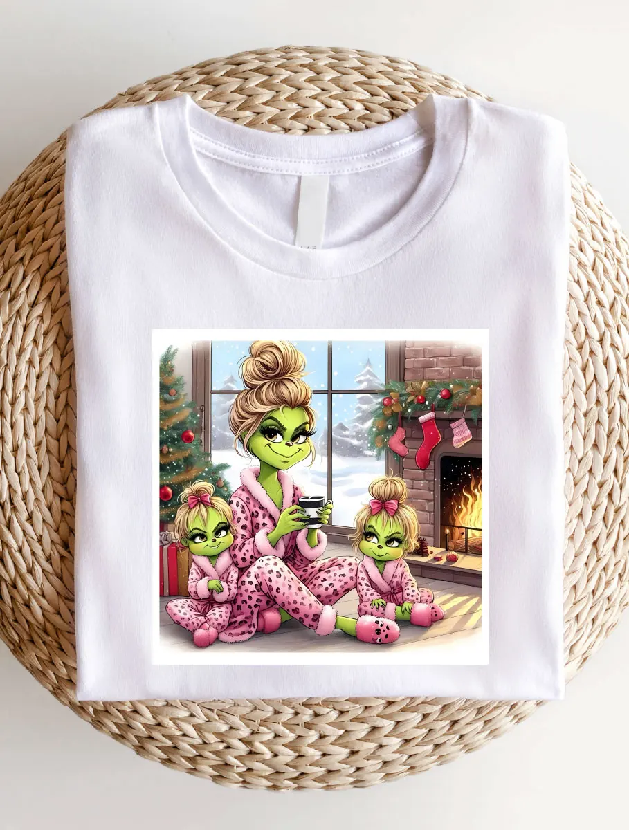 kf-A9b26d2eca7b5433ebb97875f9574725aq-Women-Christmas-Shirt-Matching-Family-Christmas-T-Shirt-Winter-Holiday-Short-Sleeve-Tee-Christmas-Gift-Idea