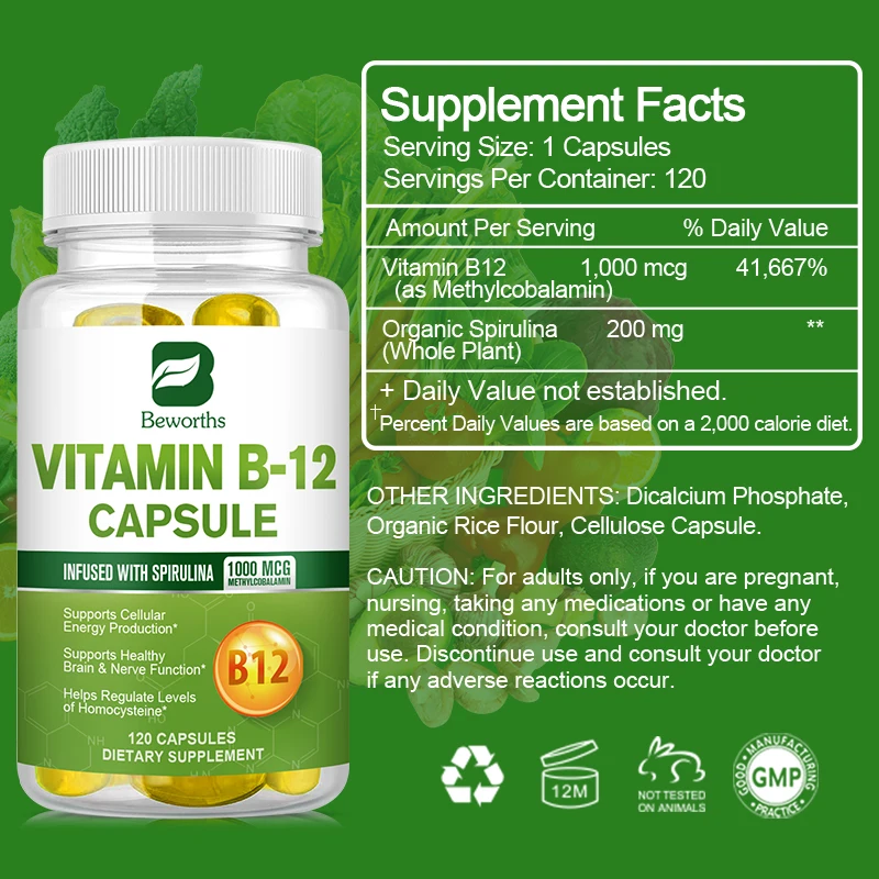 kf-S1ece905433c04e52b15673e6a97209e7D-BEWORTHS-1000mcg-Organic-Vitamin-B12-Capsules-Support-Cellular-Energy-Production-Brain-and-Nervous-System-Health-120PCS