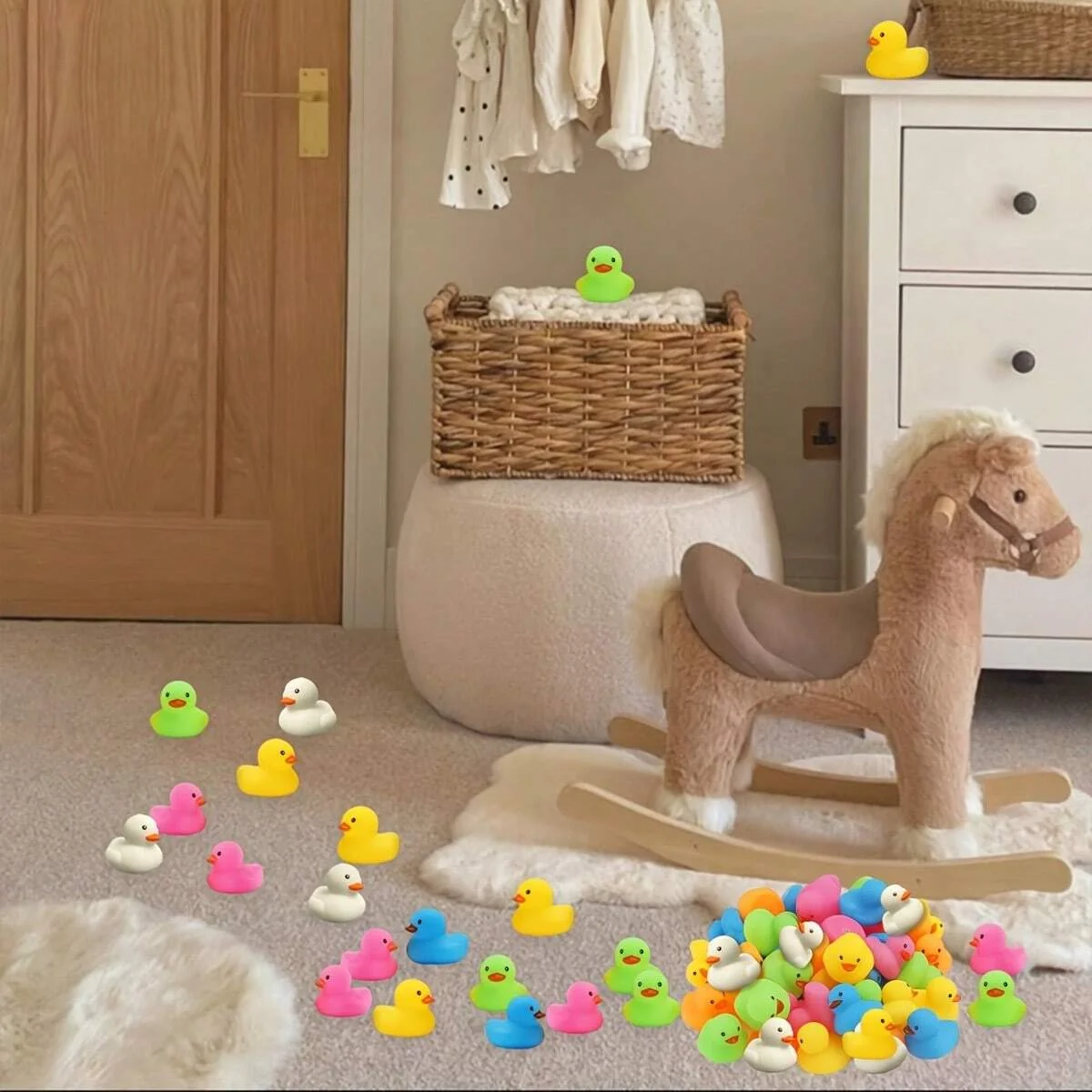 kf-S1f4c0bf9abf24d748eb3613e54ae4bcbb-10-25pcs-Mini-Rubber-Ducks-Bath-Toy-For-Kids-And-Toddlers-Multicolor-Float-Rubber-Duckling-Baby