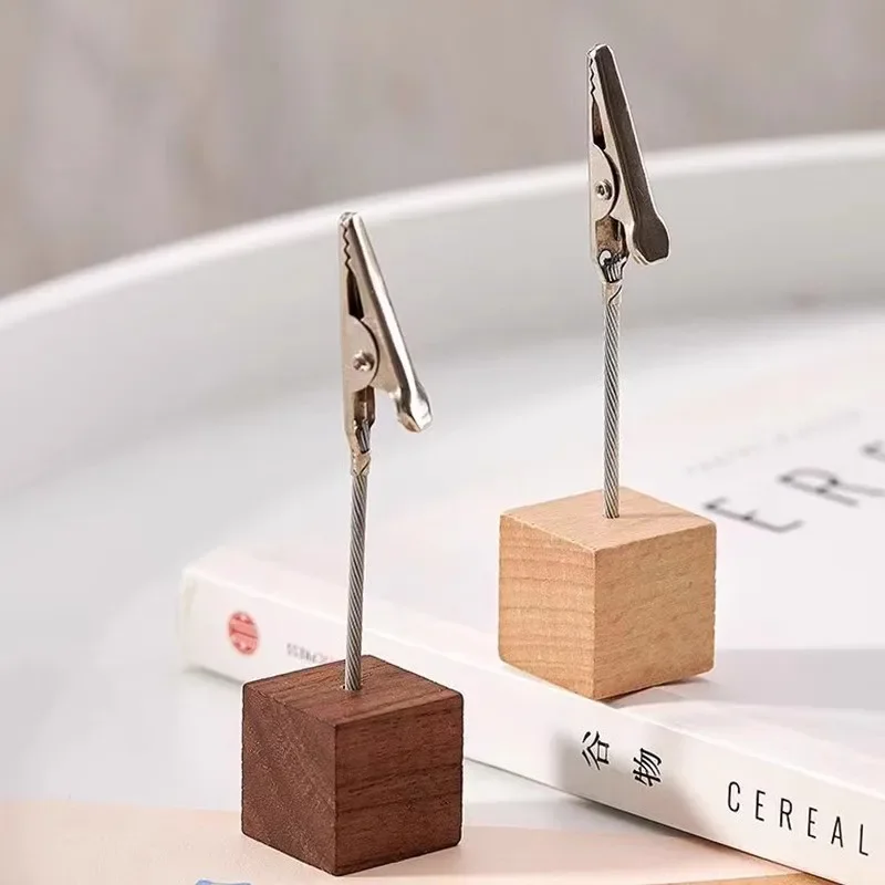 kf-S235ef9769b6a4b80b822e0c25f07a5bdl-Wooden-Square-Card-Holder-Metal-Memo-Clips-Photocards-Picture-Display-Stand-Message-Note-Holder-Desk-Organizer