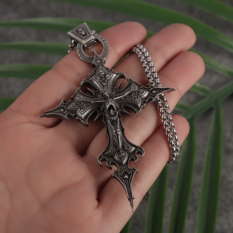 kf-S37a74c0bf9d14b4d89354ffb711fa6318-Vintage-Gothic-Crucifixion-Skull-Cross-Pendant-Necklace-for-Men-Statement-Street-Ride-Party-Jewelry-Accessories