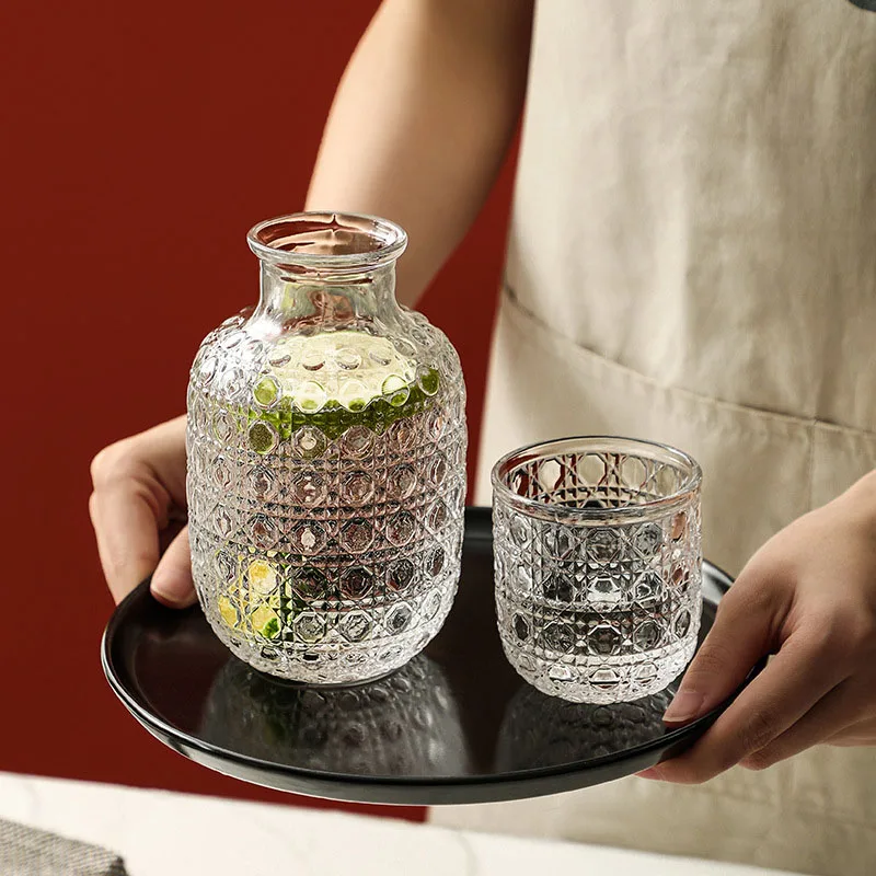 kf-S56b857888f154b548e0d2de77ac925d4i-Bedside-Carafe-Pitcher-And-Water-Glass-Tumbler-Set-Vintage-Glass-Water-Pitcher-With-Cup-Set-For