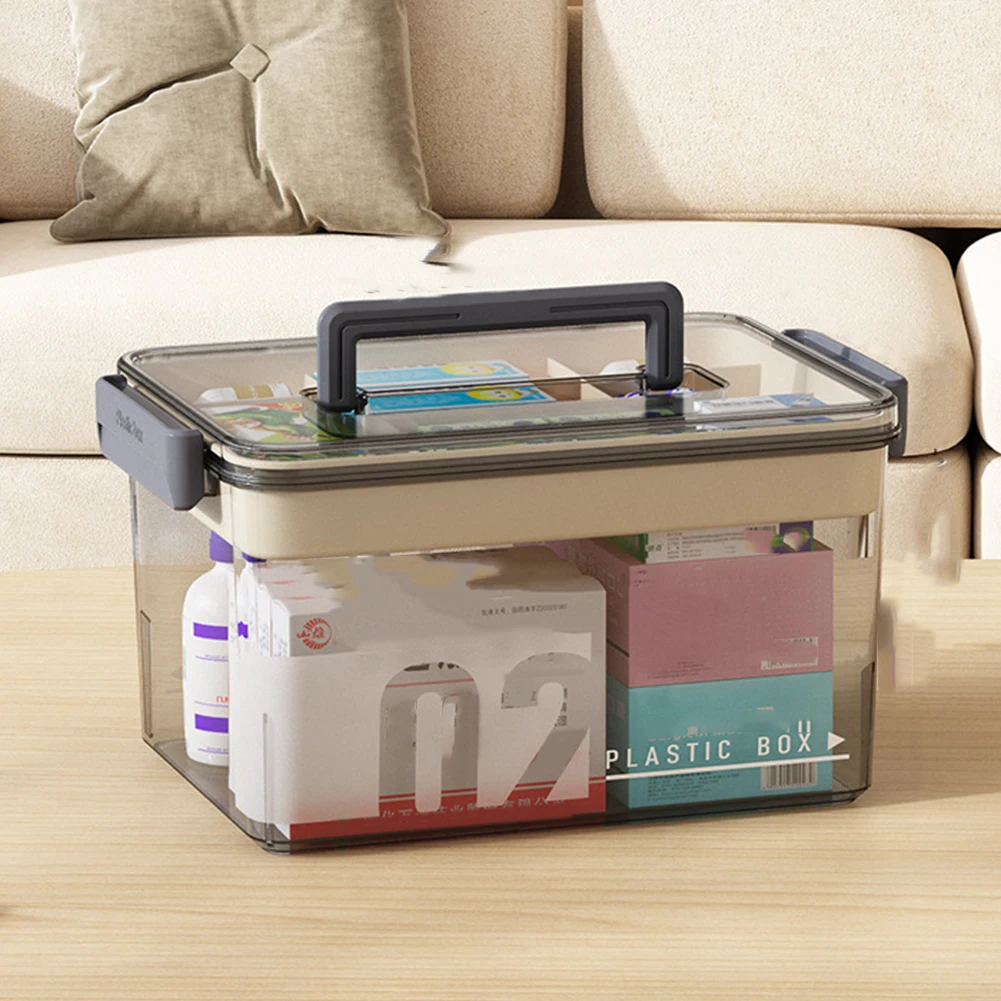 kf-S61db92edc7724819a6132c286fc8c2e8M-Large-Capacity-Medicine-Case-with-Easy-Grip-Handle-Multi-Layer-Home-Portable-First-Aid-Kit-Transparent