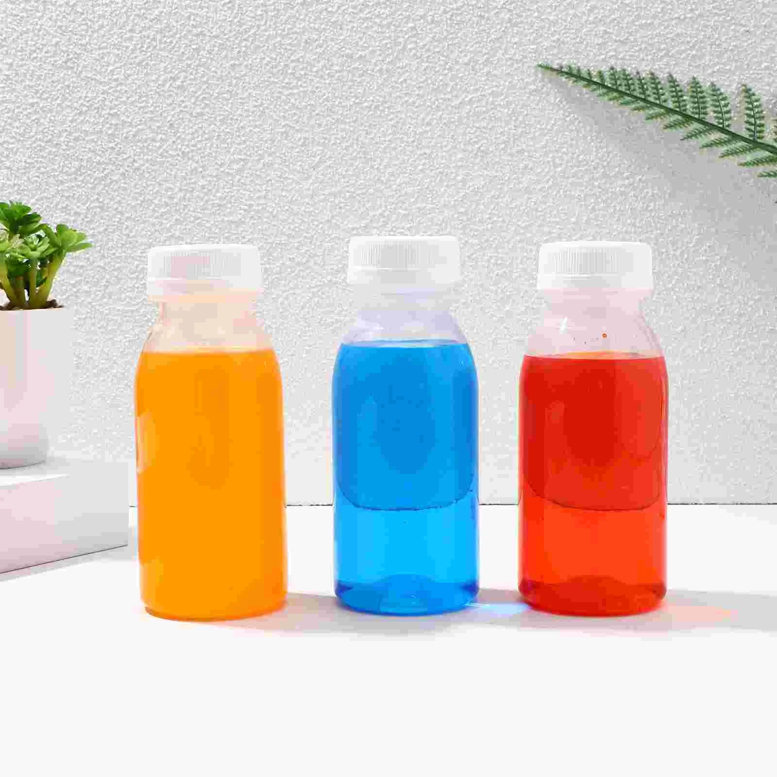 kf-Sa62dc7908f6446918bc04d51172e5f24G-10-Pcs-Drink-Bottle-with-Lid-Practical-Milk-Bottles-PET-Drinks-Juice-Storage-Convenient-Beverage-Yogurt