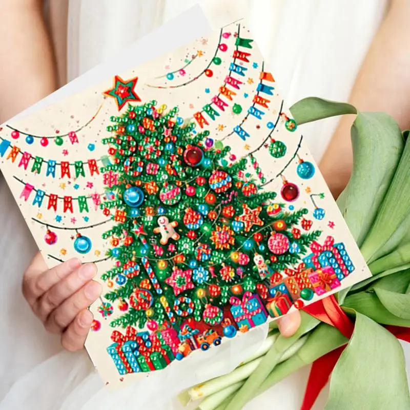 kf-Sbb1a099fd4d744dfa61533157f30aaefM-Rhinestone-Painting-Christmas-Cards-Holiday-Greeting-Cards-Handmade-Christmas-Tree-Card-Happy-Holiday-Cards-Versatile-Seasons