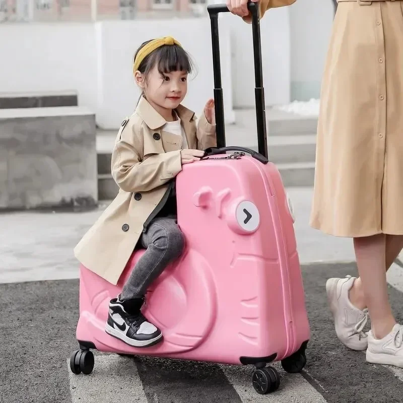 kf-Sd533f66467ab4e2498173a10ee01536bR-New-Cartoon-Suitcase-Girl-Sit-To-Ride-on-Trolley-Luggage-Travel-Bags-20-24-Inch-Boy